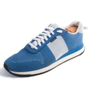 Paul Smith Cobalt Blue & White Rappid Knit Trainer